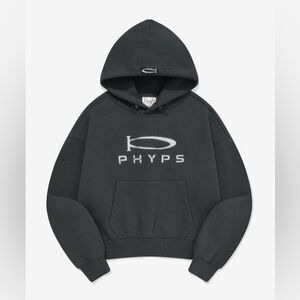 Charcoal Grey Cropped Hoodie